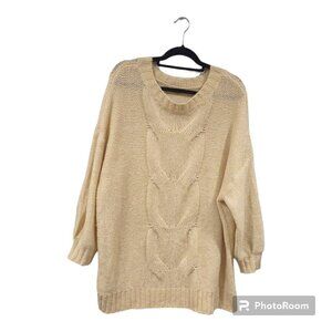 Aerie Women's Oversized Yellow Knit Sweater Size L